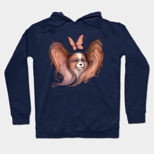 Papillon: dog and butterfly Hoodie